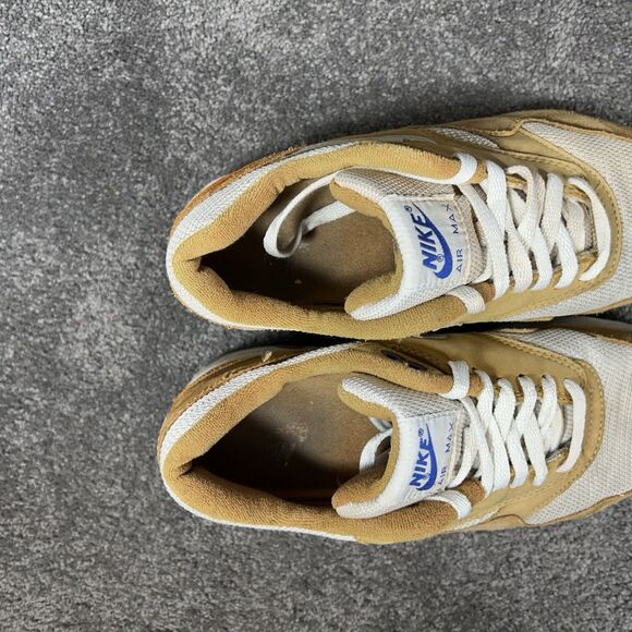 Nike Air Max 1 Curry Vtg 2003 306295-711 Mens Size 8.5 White Tan Athletic Shoes